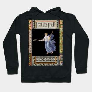 DANCING MAENAD HOLDING LIME BRANCH ,ANTIQUE ROMAN PAINTING WITH POMPEII MOSAICS PATCHWORK Hoodie